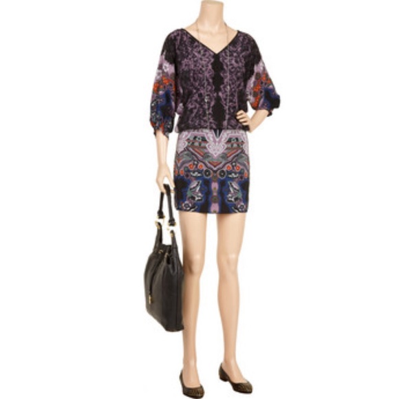 TIBI beautiful printed silk dress size 4 - Picture 3 of 3